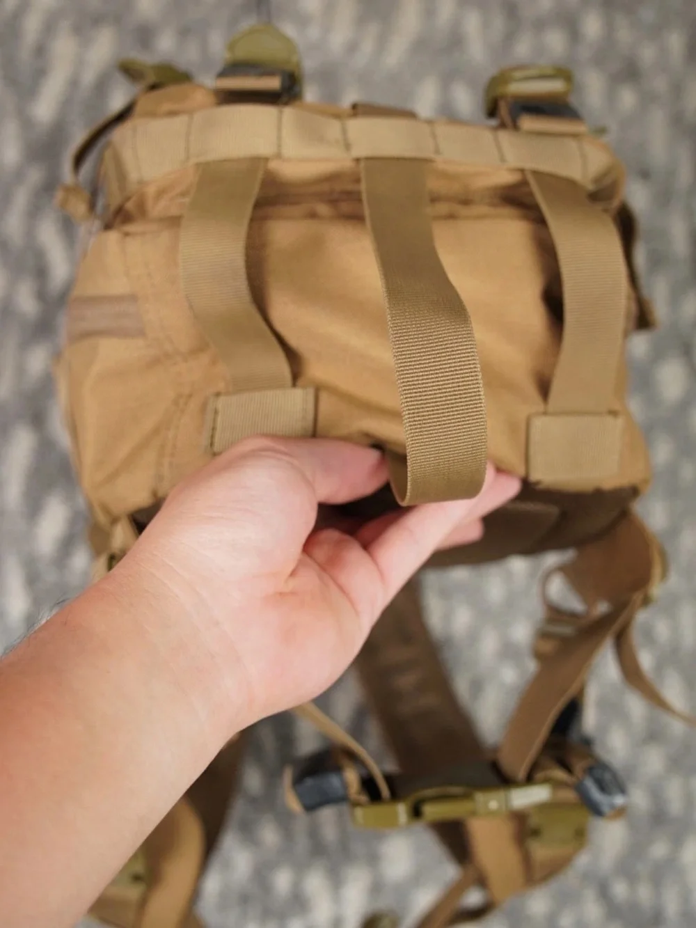 Condor Compact Assault Pack Small Backpack Tan Beige Hiking Outdoor Multi Pocket